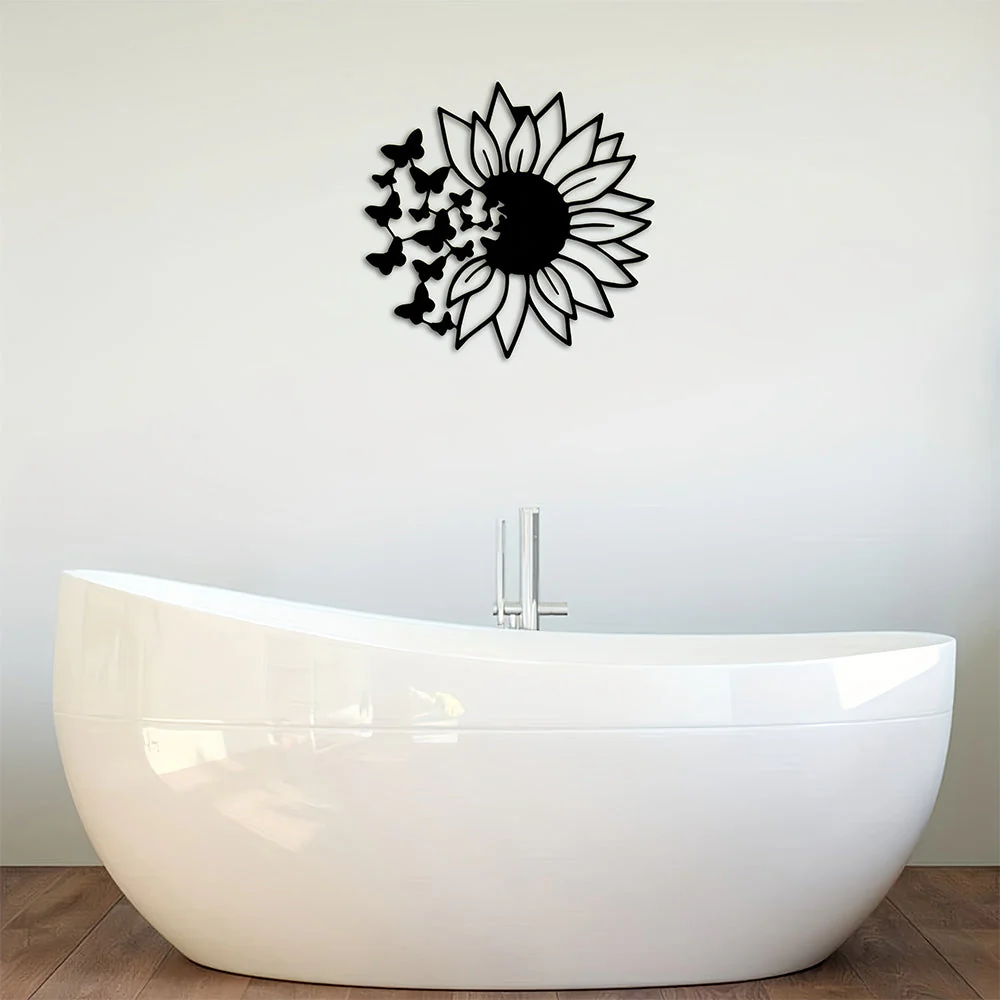 Fleur de Soleil Métal Décoratif Mural - Image 6