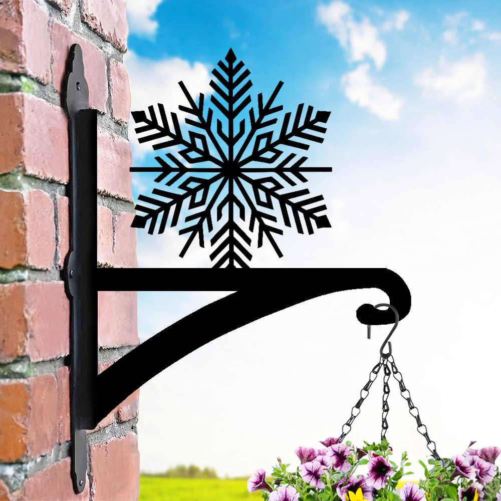 Flocon de Neige de Noël Support de Plantes à Suspendre Métallique - Image 6