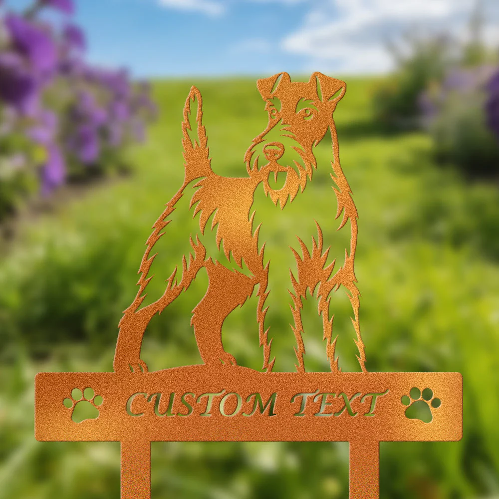 Fox Terrier à Poil Dur Silhouette de Chien Personnalisée Piquet de Jardin en Métal - Image 4