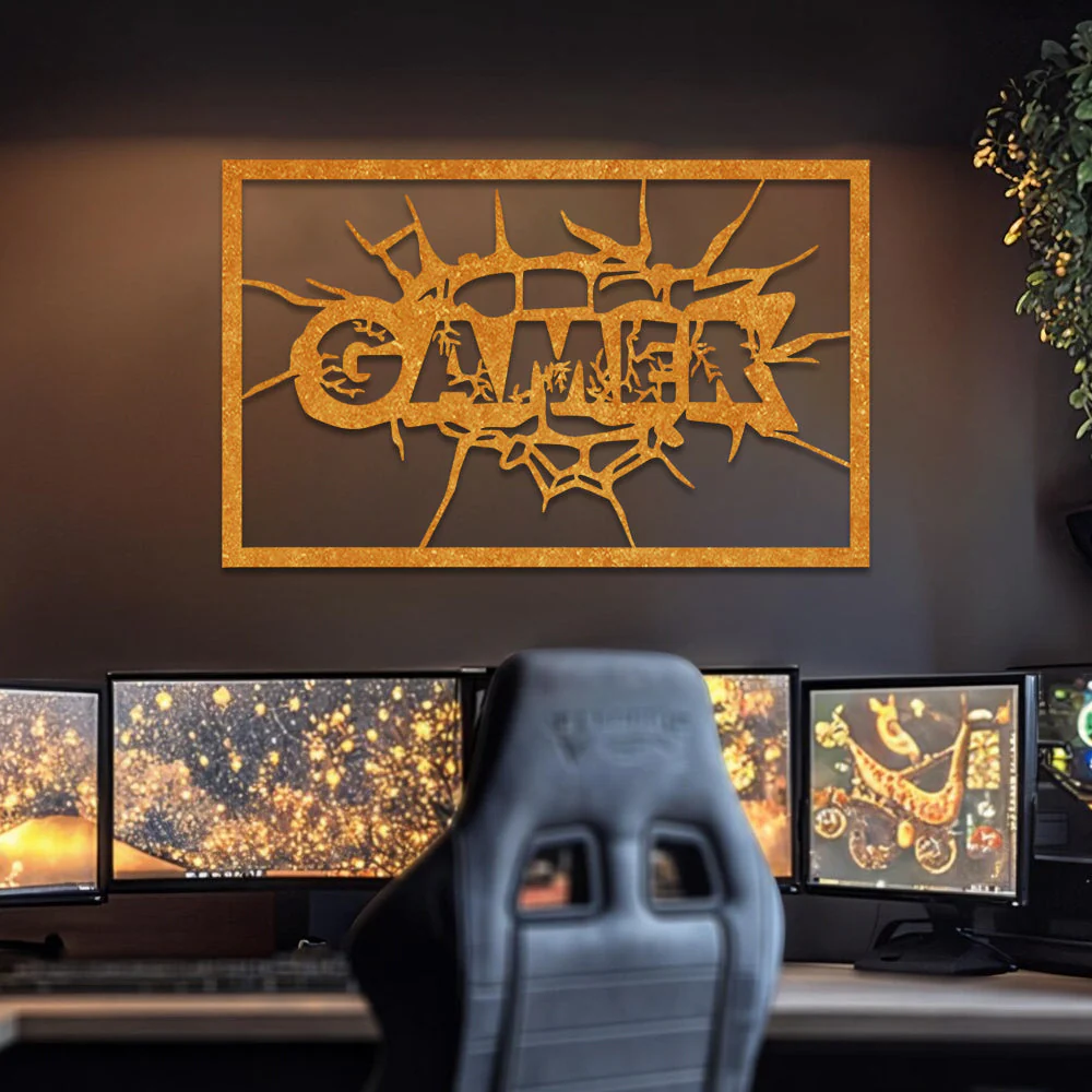 Gamer Plaque en Métal Décoratif Mural - Image 6
