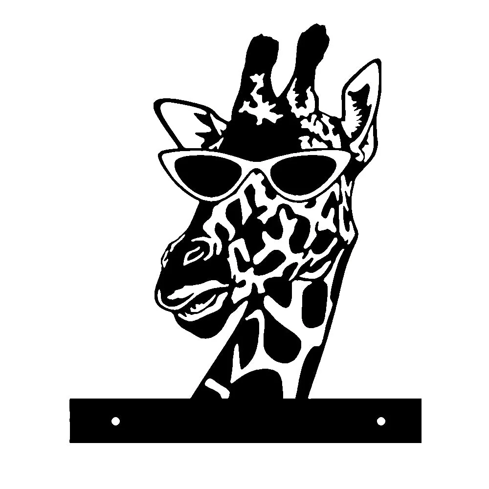 Girafe Curieuse Plaque Métallique – Décoration de Jardin Extérieur Animale - Image 8