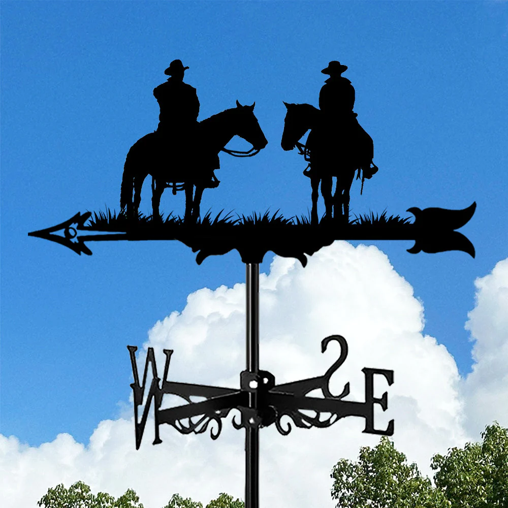Girouette en Acier Inoxydable 2 Cowboys Western - Image 10