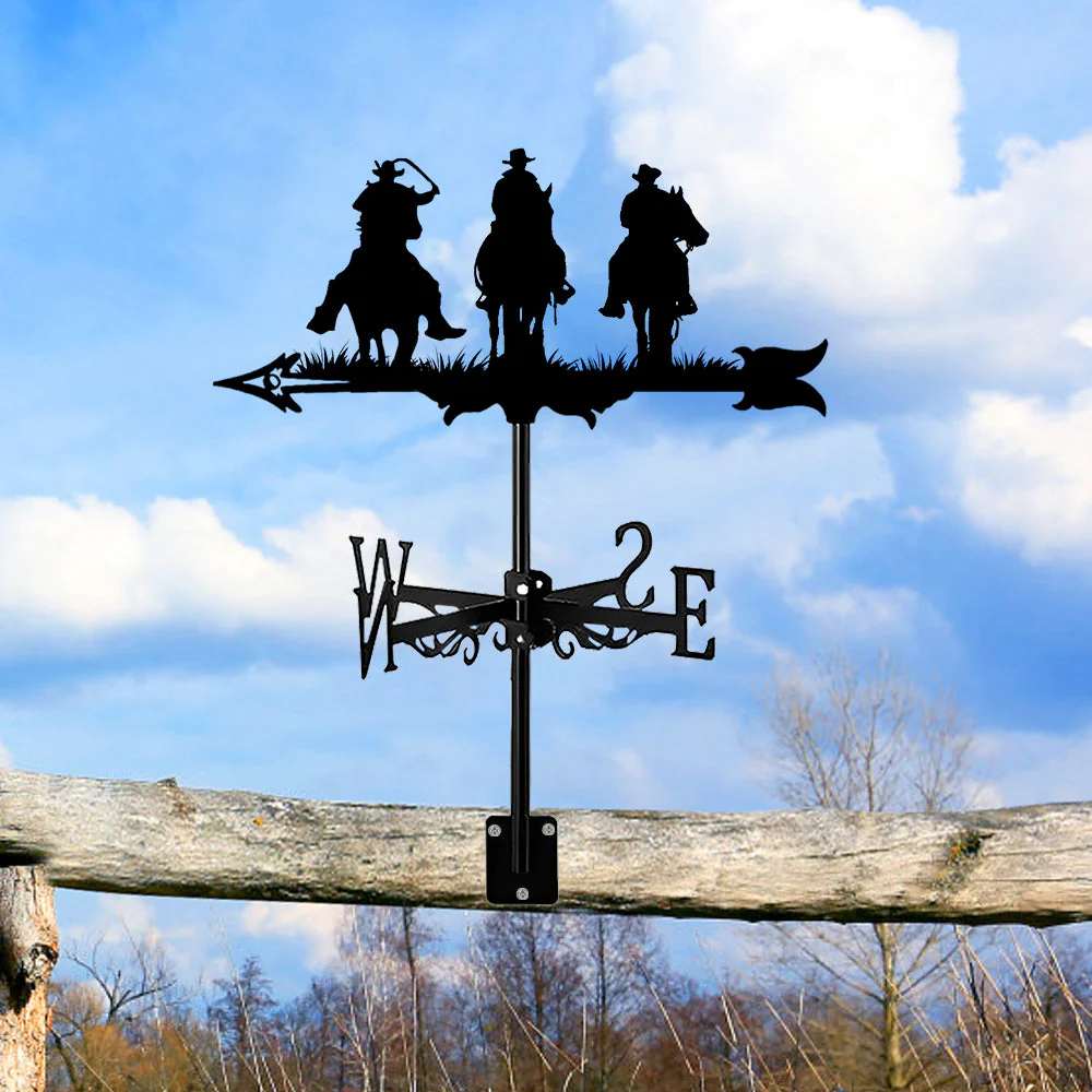 Girouette en Acier Inoxydable 3 Cowboys Western - Image 10