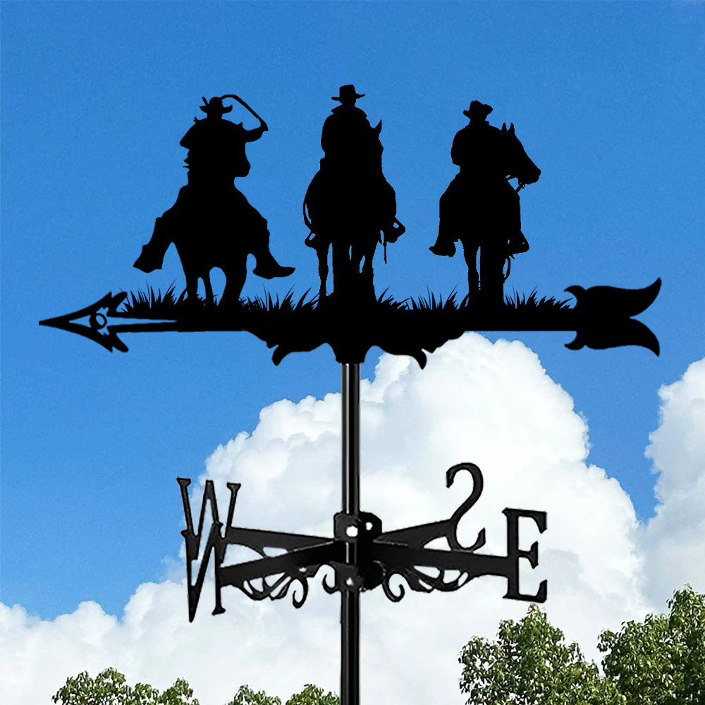 Girouette en Acier Inoxydable 3 Cowboys Western - Image 11