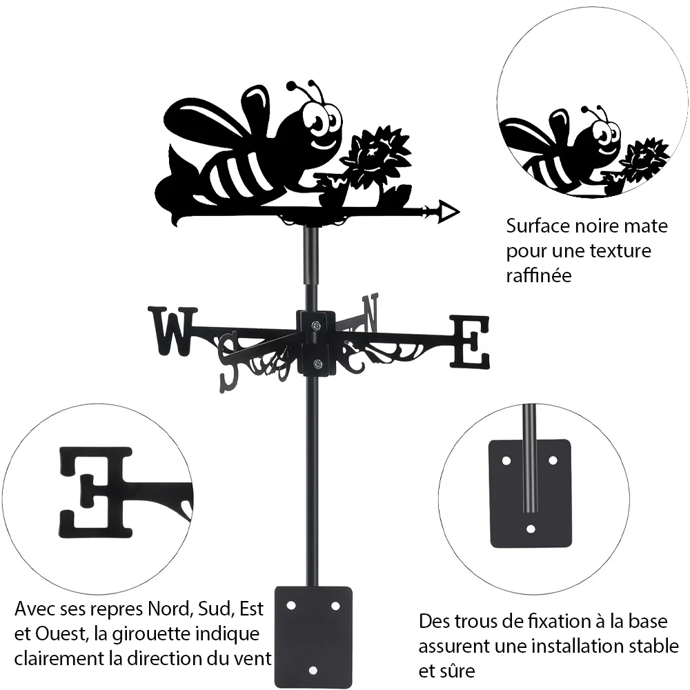 Girouette en Acier Inoxydable Abeille - Image 11