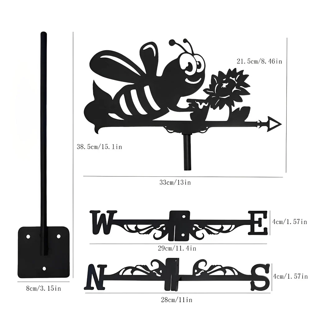 Girouette en Acier Inoxydable Abeille - Image 13