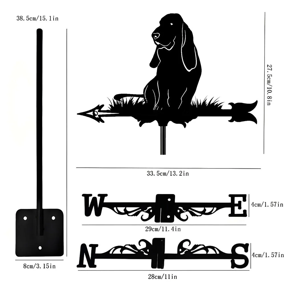 Girouette en Acier Inoxydable Basset Hound - Image 18