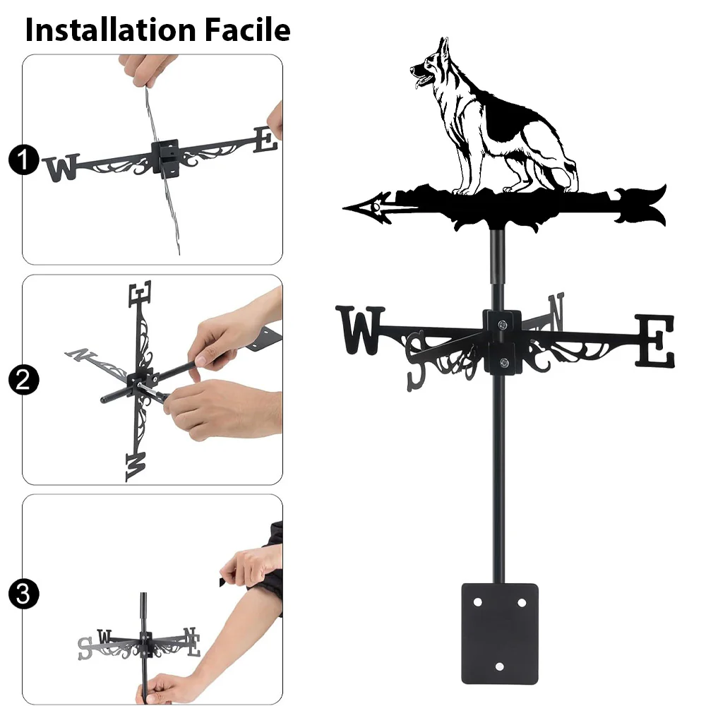 Girouette en Acier Inoxydable Berger Allemand - Image 14