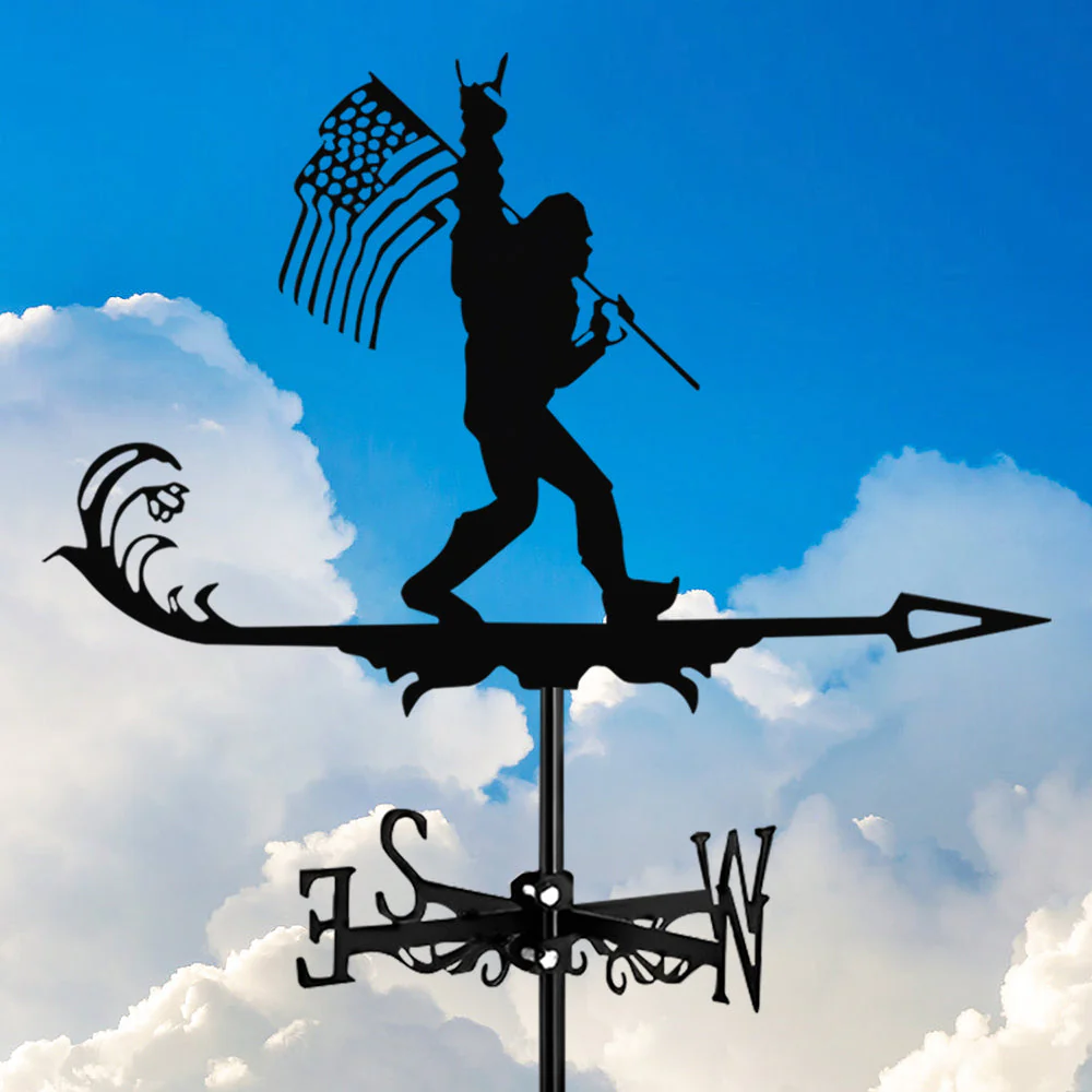 Girouette en Acier Inoxydable Bigfoot au Drapeau - Image 10
