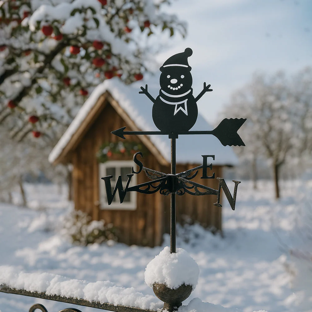 Girouette en Acier Inoxydable Bonhomme de Neige Mignon - Image 2