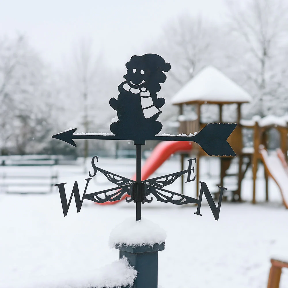 Girouette en Acier Inoxydable Bonhomme de Neige Mignon
