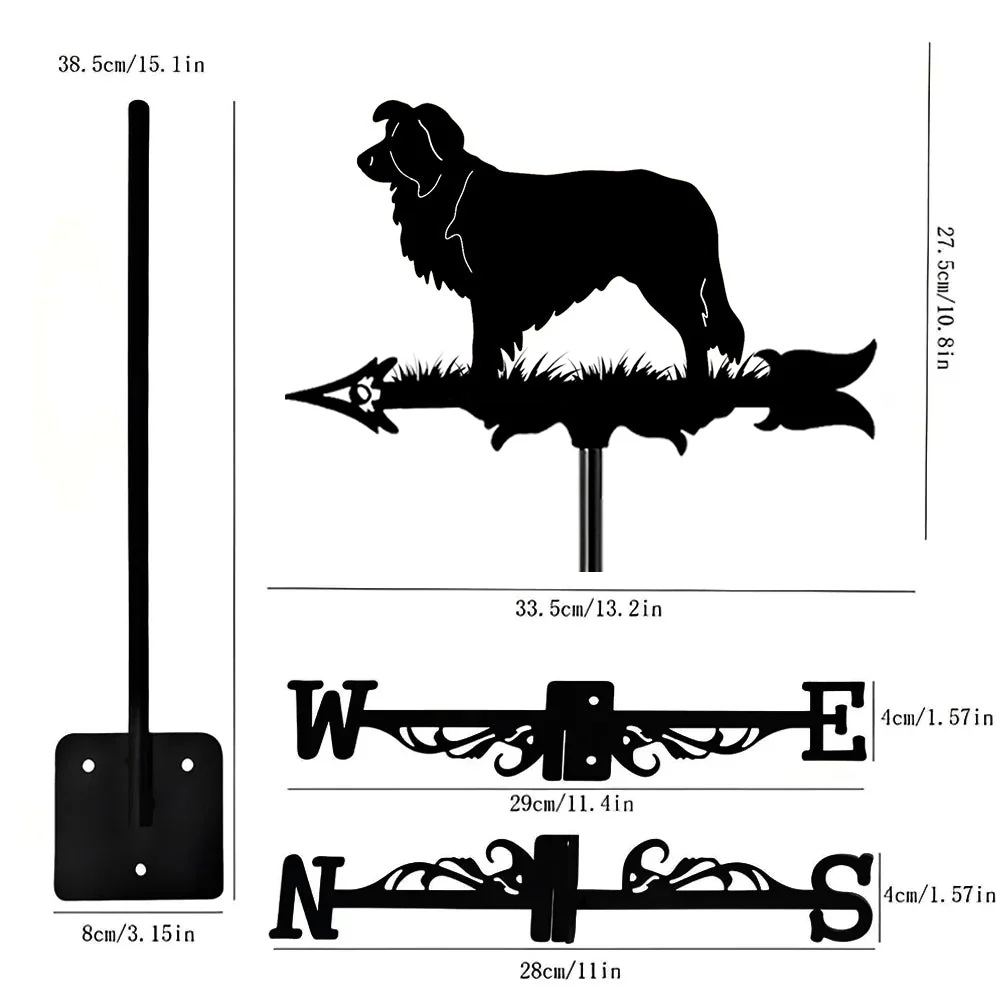 Girouette en Acier Inoxydable Border Collie - Image 8