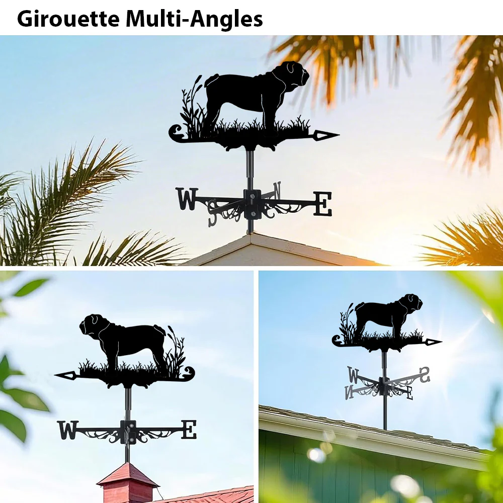 Girouette en Acier Inoxydable Bouledogue - Image 3