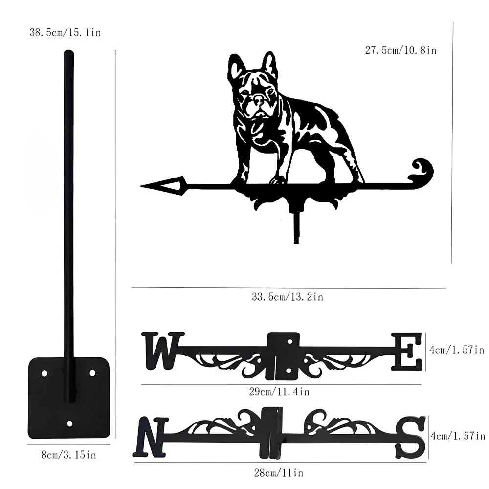 Girouette en Acier Inoxydable Bouledogue Français - Image 11