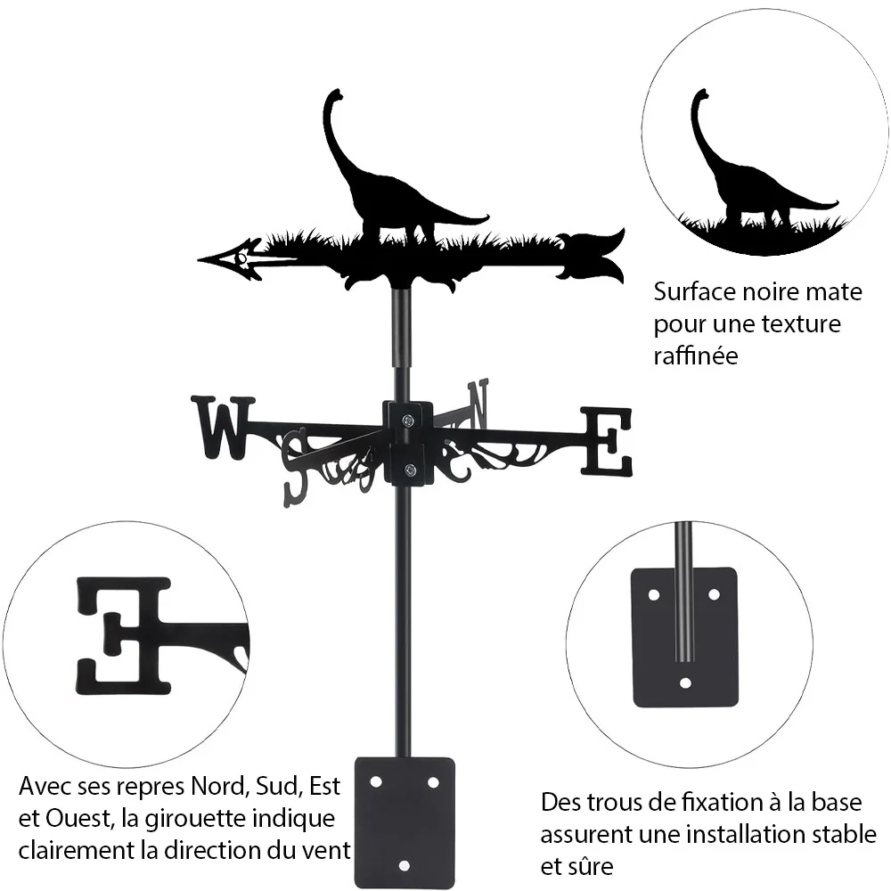 Girouette en Acier Inoxydable Brachiosaure - Image 9