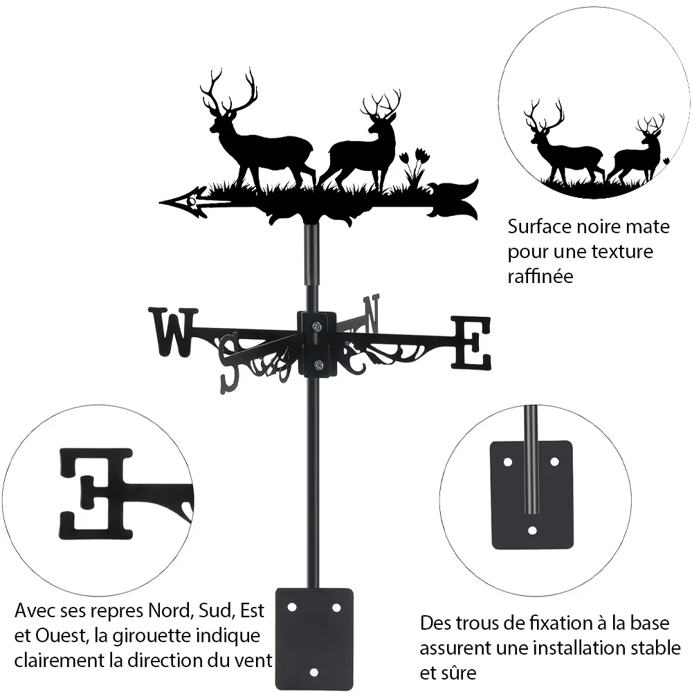 Girouette en Acier Inoxydable Cerf - Image 16