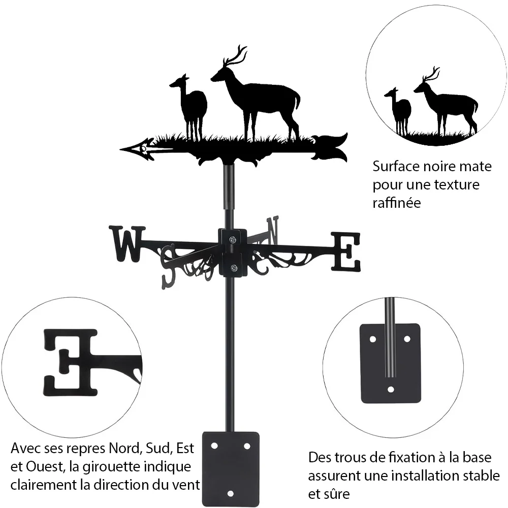 Girouette en Acier Inoxydable Cerf - Image 19