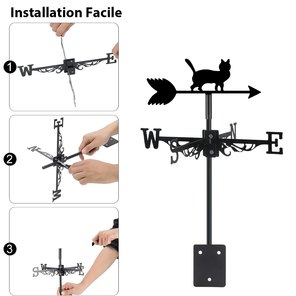 Girouette en Acier Inoxydable Chat - Image 9