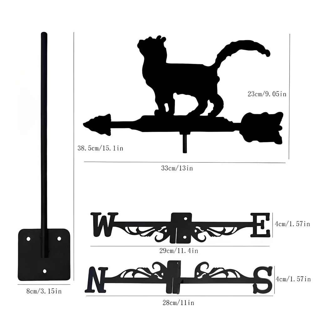 Girouette en Acier Inoxydable Chat - Image 18