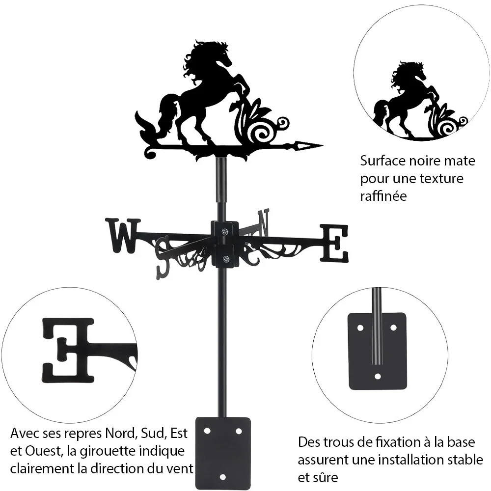 Girouette en Acier Inoxydable Cheval - Image 18