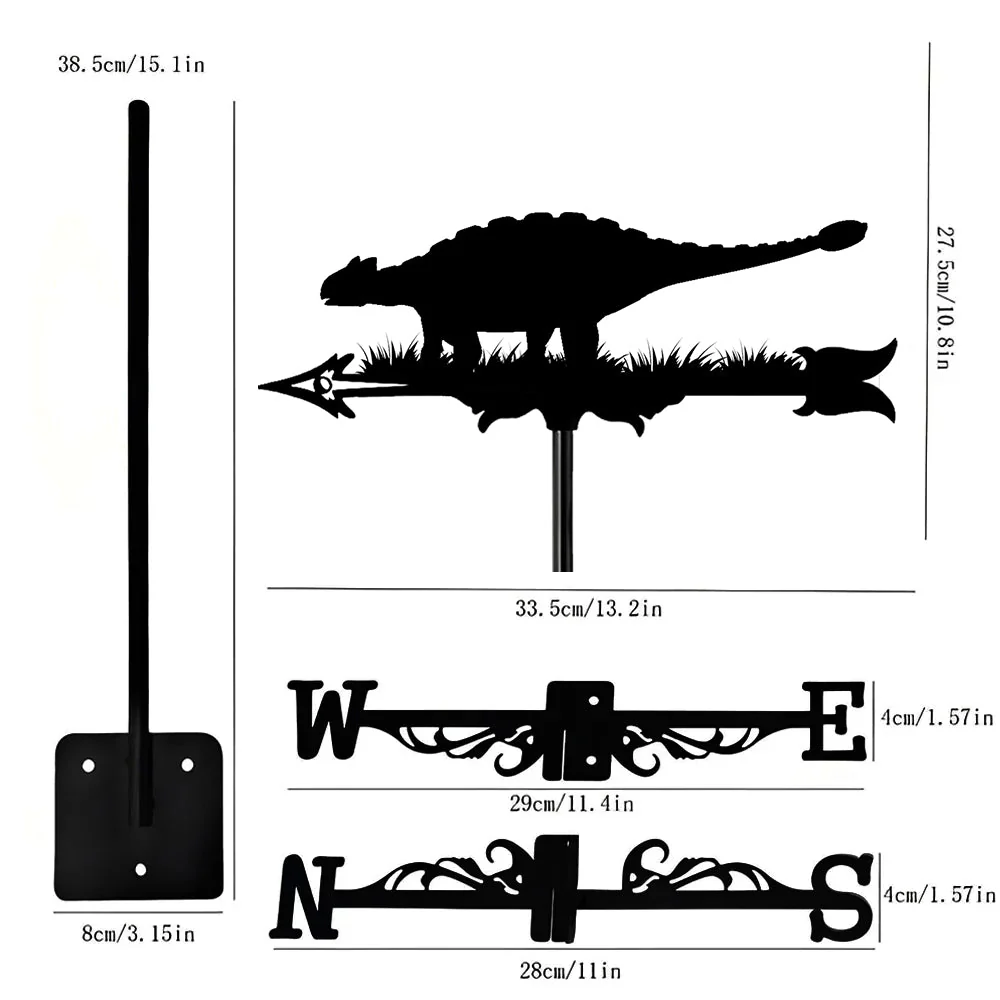 Girouette en Acier Inoxydable Chialingosaurus - Image 11