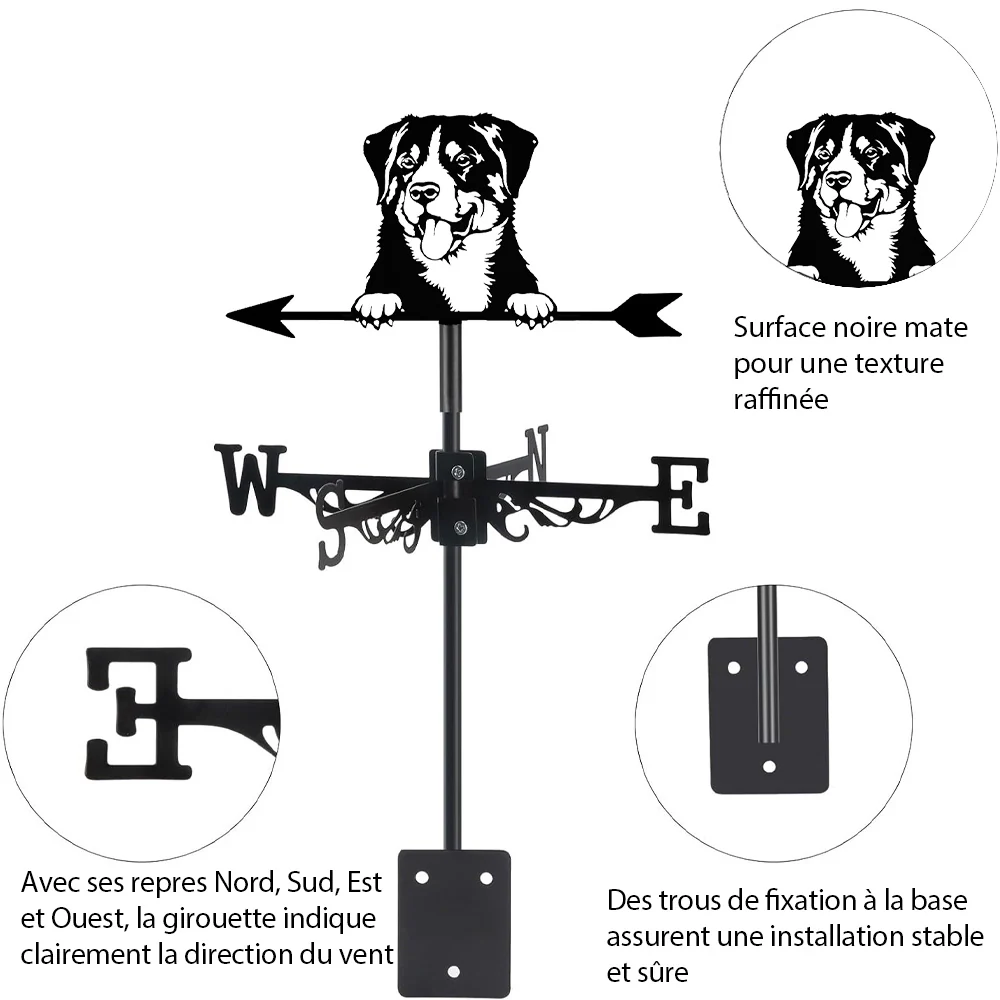 Girouette en Acier Inoxydable Chien Appenzeller Sennenhund - Image 14