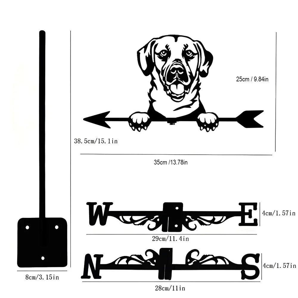 Girouette en Acier Inoxydable Chien Black Mouth Cur - Image 16