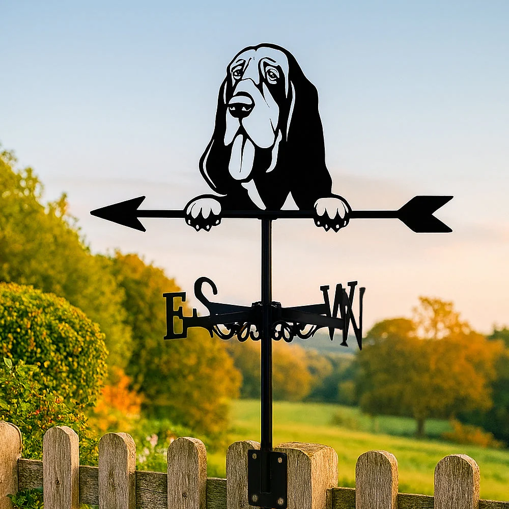 Girouette en Acier Inoxydable Chien Bloodhound