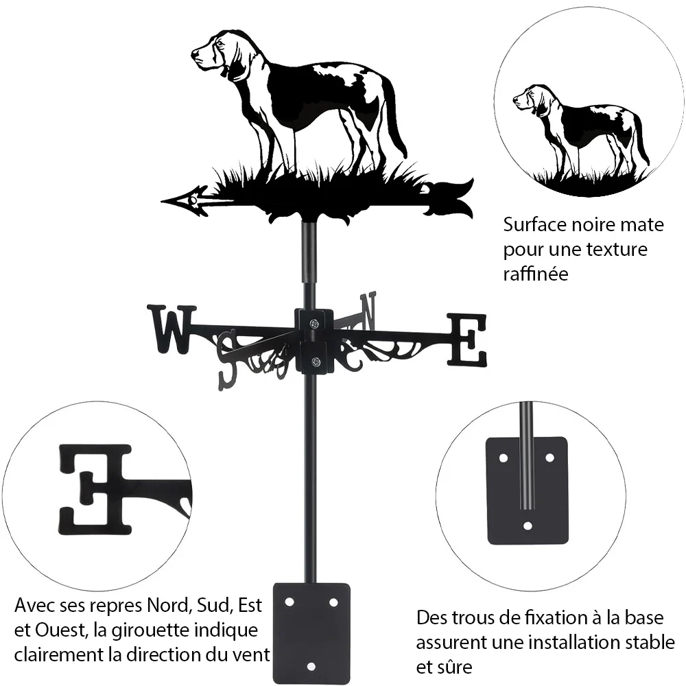 Girouette en Acier Inoxydable Chien Estonien - Image 16