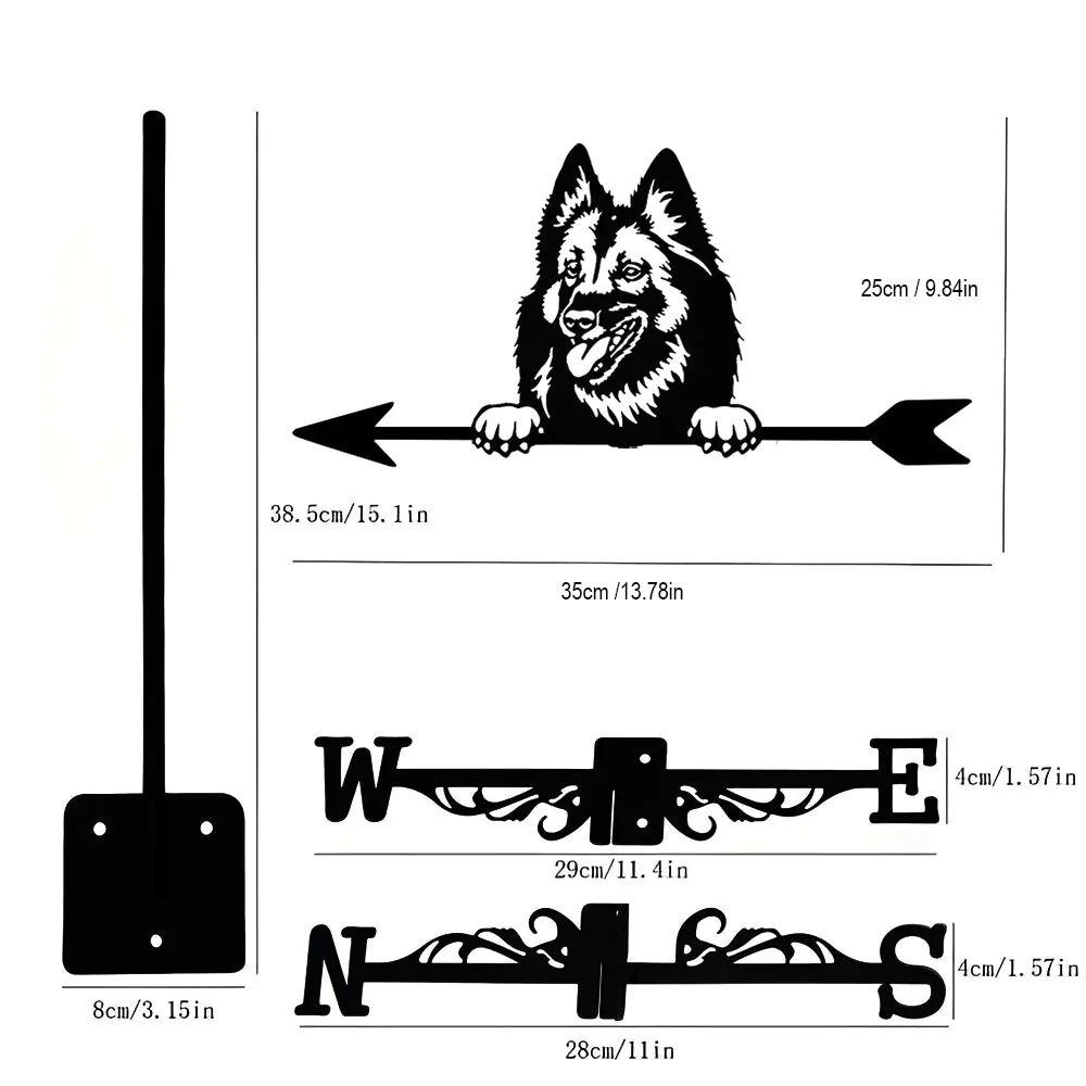 Girouette en Acier Inoxydable Chien Tervuren Belge - Image 16