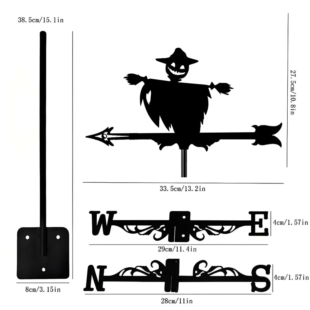 Girouette en Acier Inoxydable Citrouille Psychopathe Halloween - Image 10