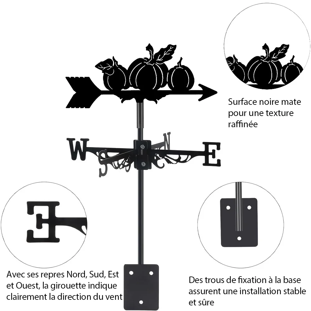 Girouette en Acier Inoxydable Citrouilles Halloween - Image 9