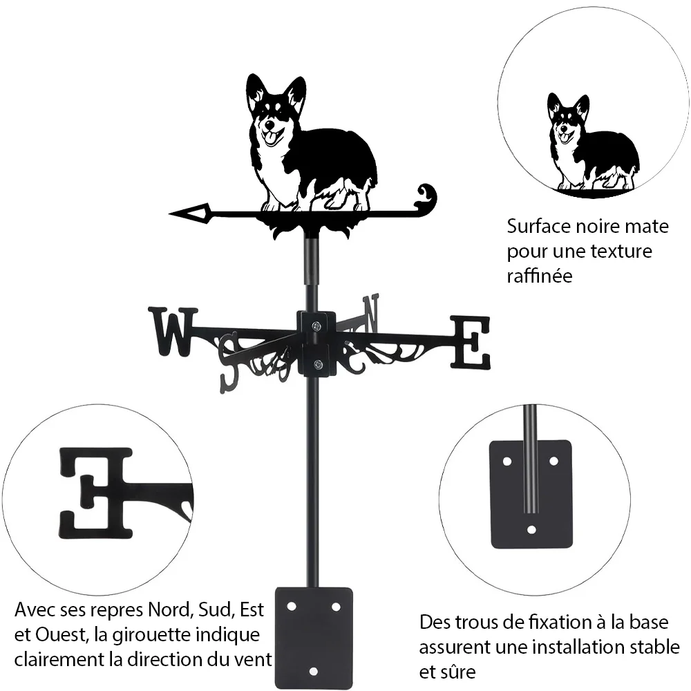 Girouette en Acier Inoxydable Corgi - Image 9
