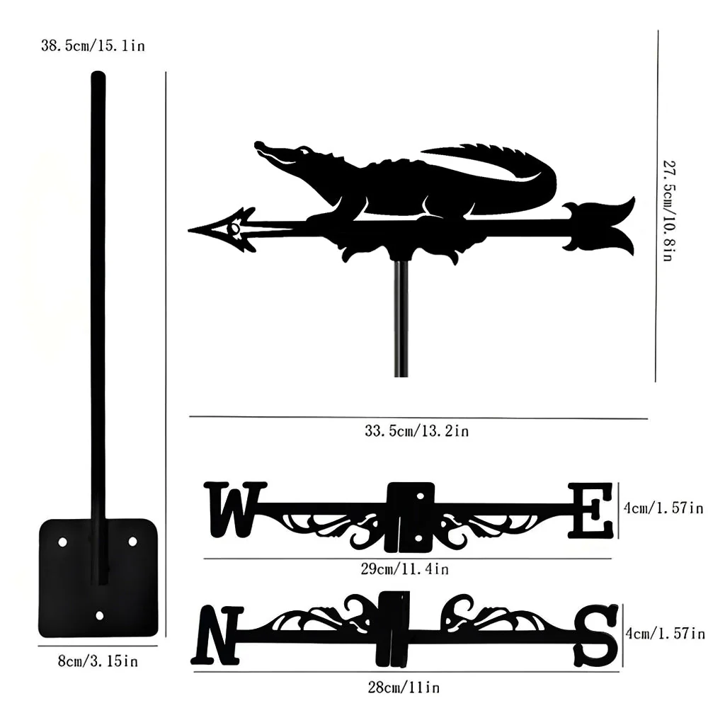 Girouette en Acier Inoxydable Crocodile - Image 19
