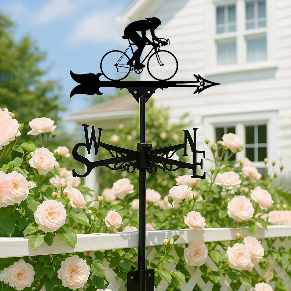 Girouette en Acier Inoxydable Cycliste