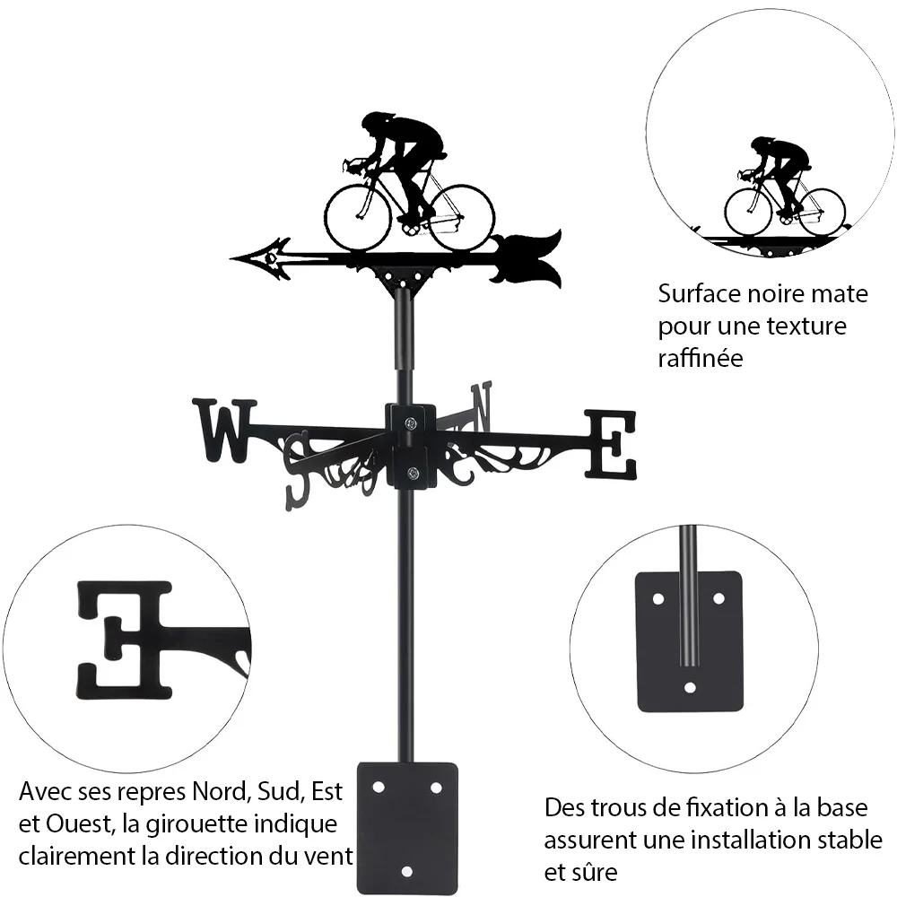 Girouette en Acier Inoxydable Cycliste - Image 8