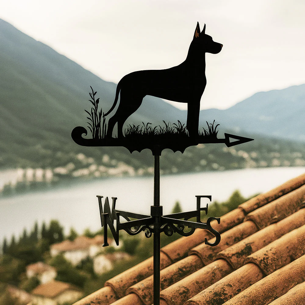 Girouette en Acier Inoxydable Dogue Allemand - Image 2