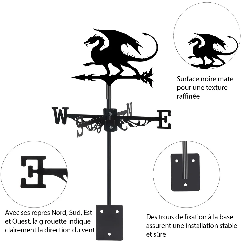 Girouette en Acier Inoxydable Dragon - Image 10