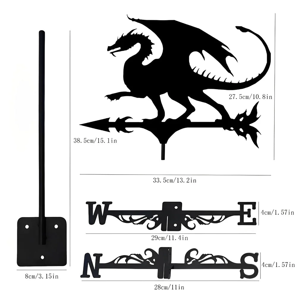 Girouette en Acier Inoxydable Dragon - Image 12