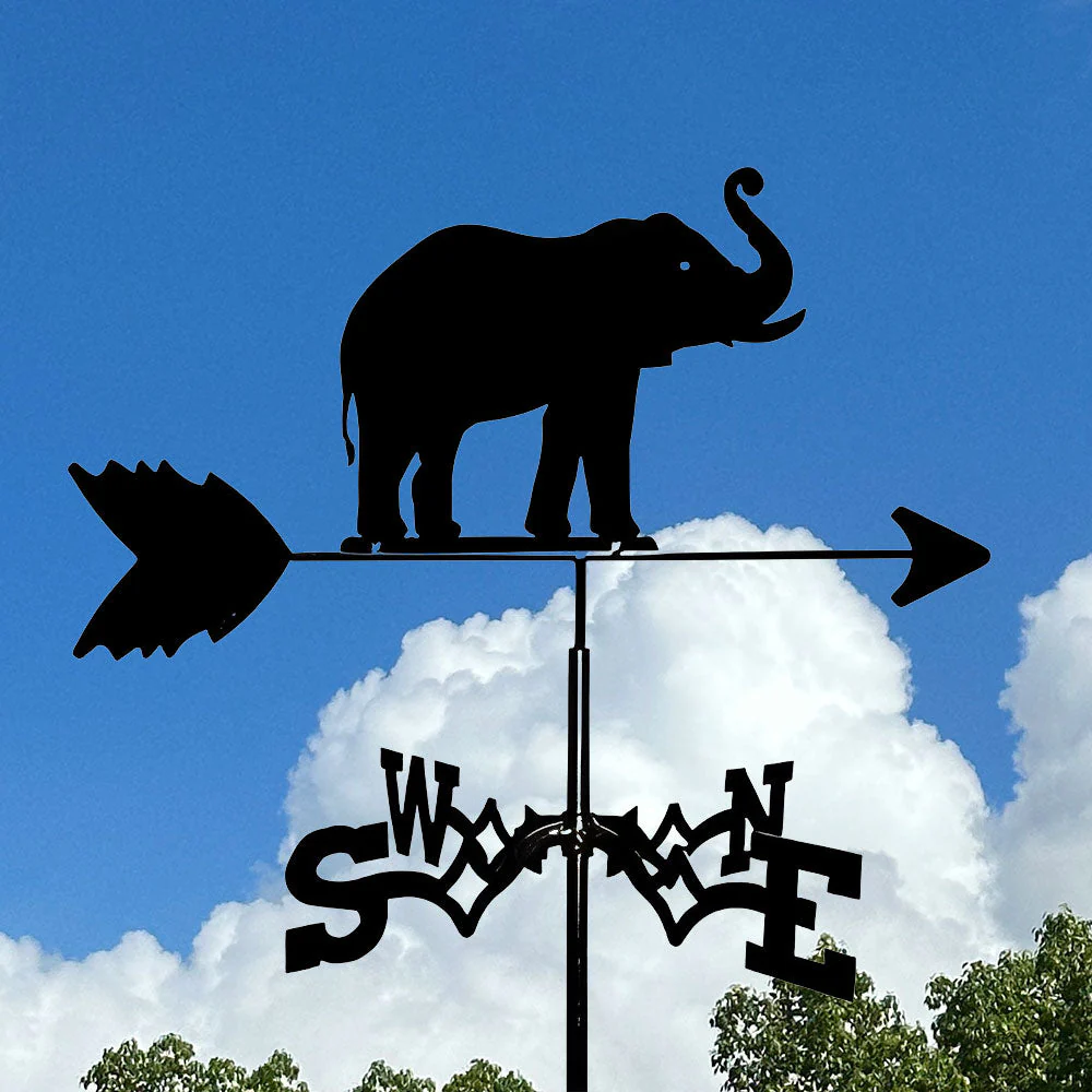 Girouette en Acier Inoxydable Éléphants - Image 4