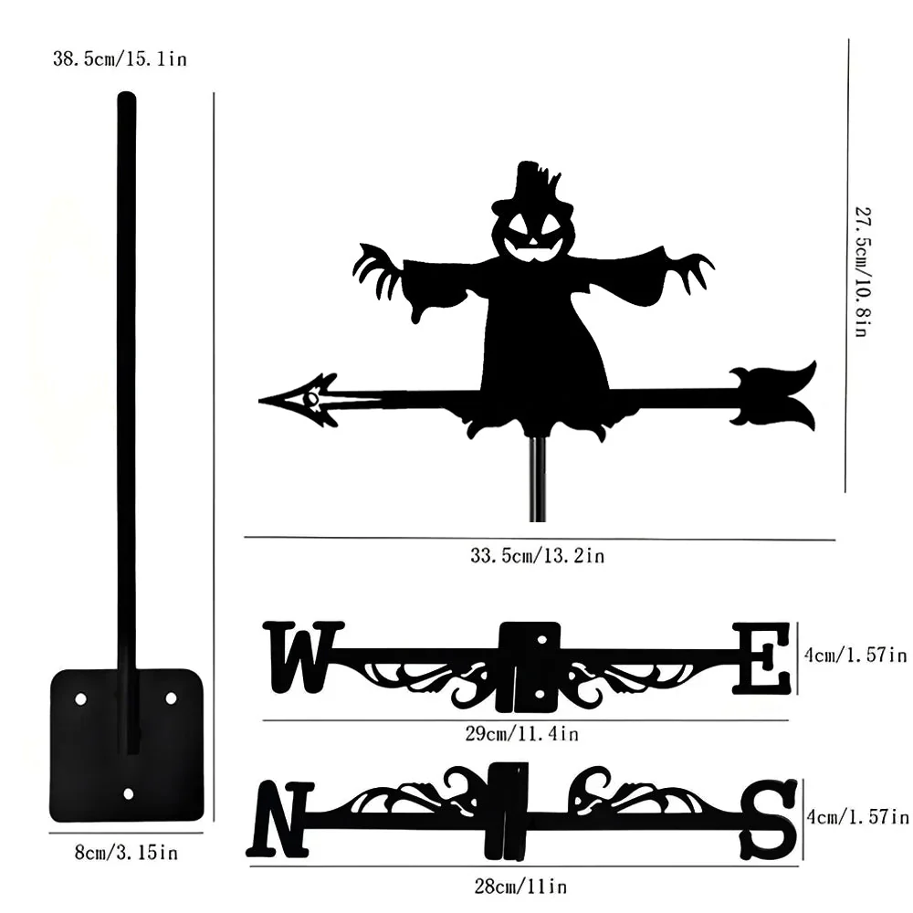 Girouette en Acier Inoxydable Fantôme Épouvantail Halloween - Image 10
