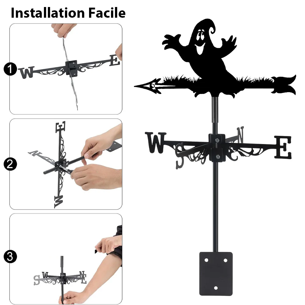 Girouette en Acier Inoxydable Fantôme Halloween - Image 8