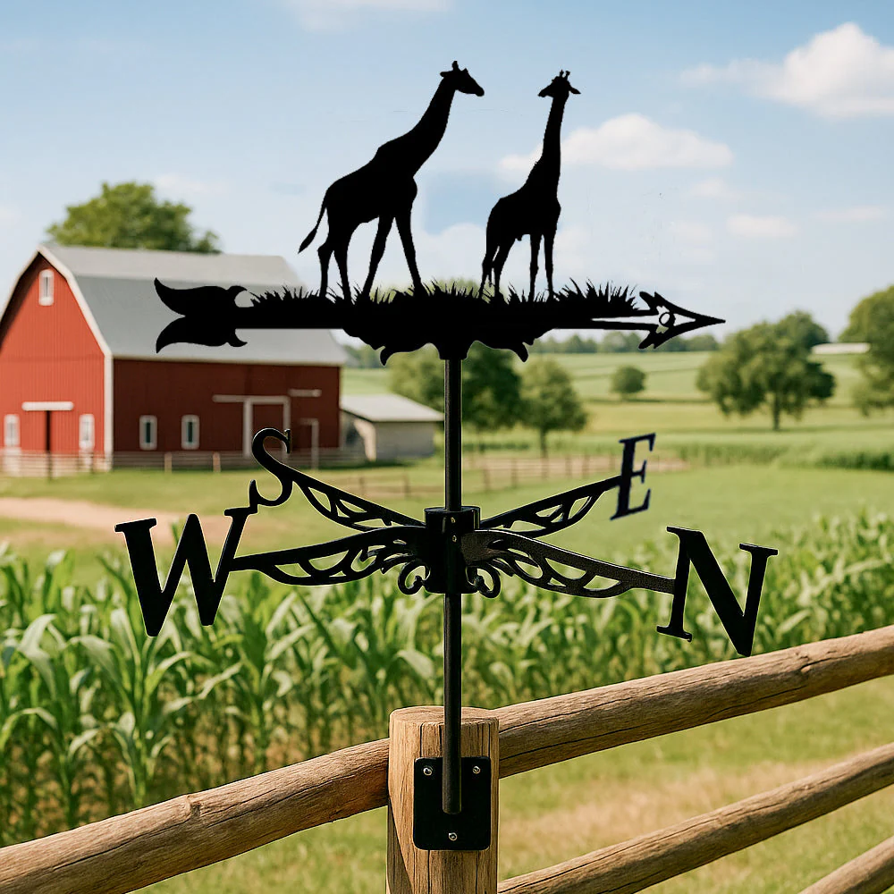 Girouette en Acier Inoxydable Girafe