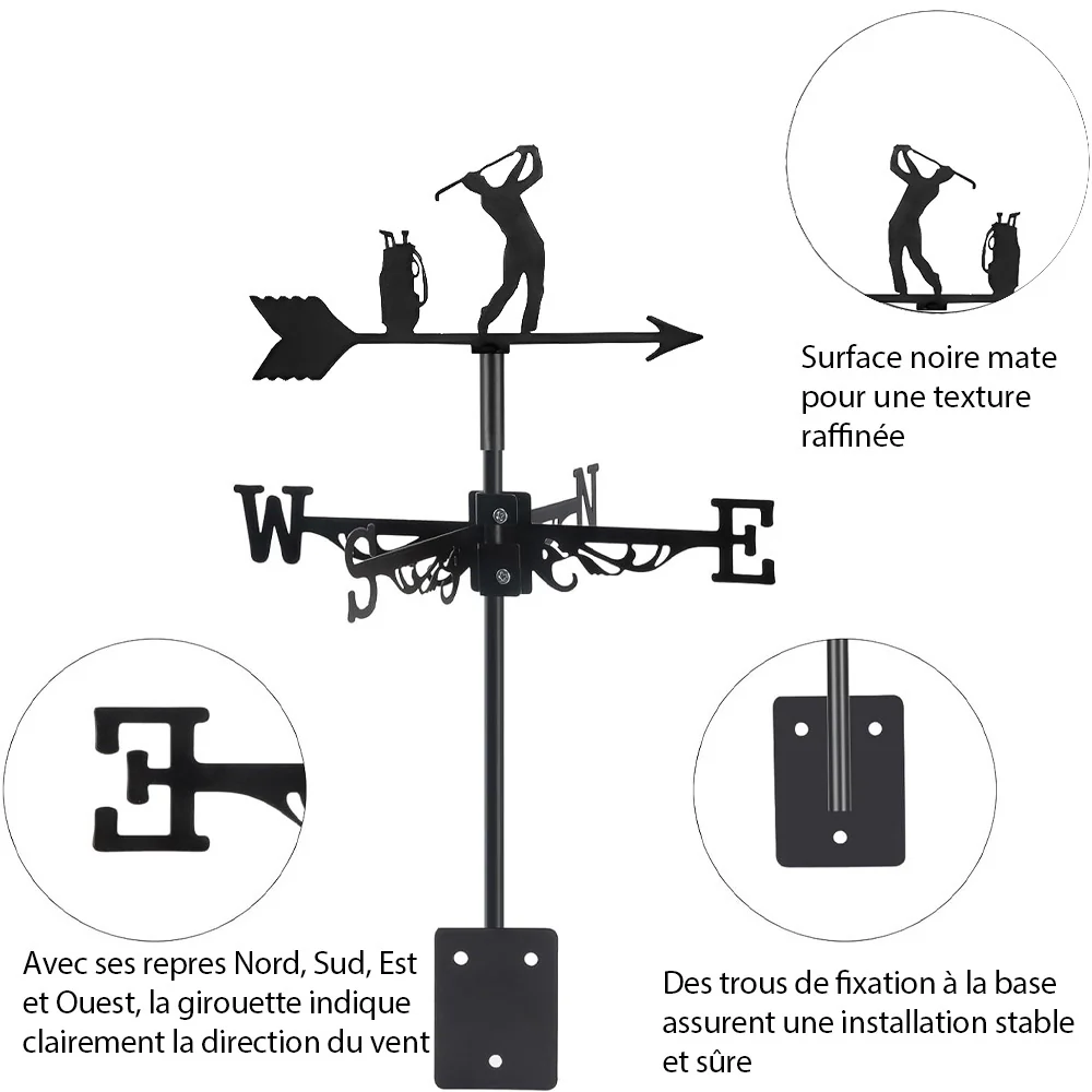 Girouette en Acier Inoxydable Golf - Image 10