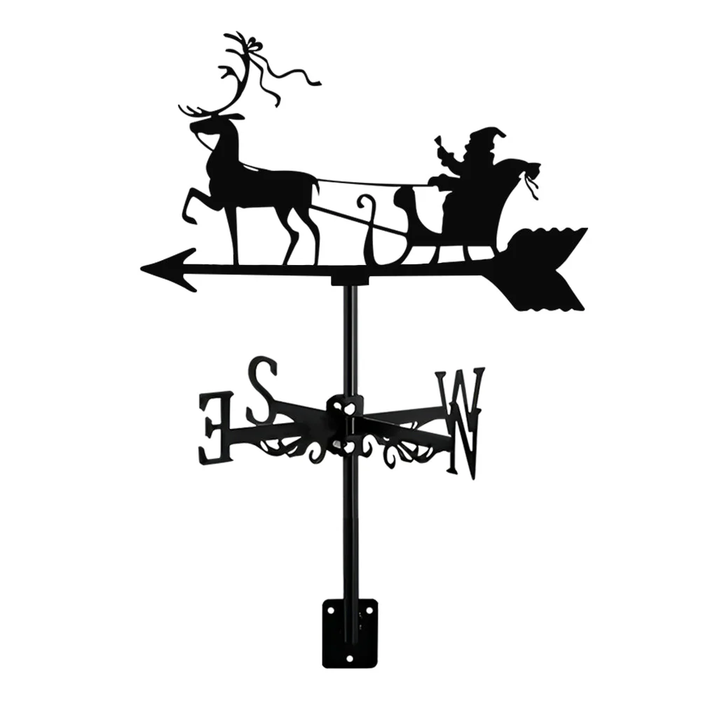 Girouette en Acier Inoxydable Grand-père Noël au Renne - Image 14