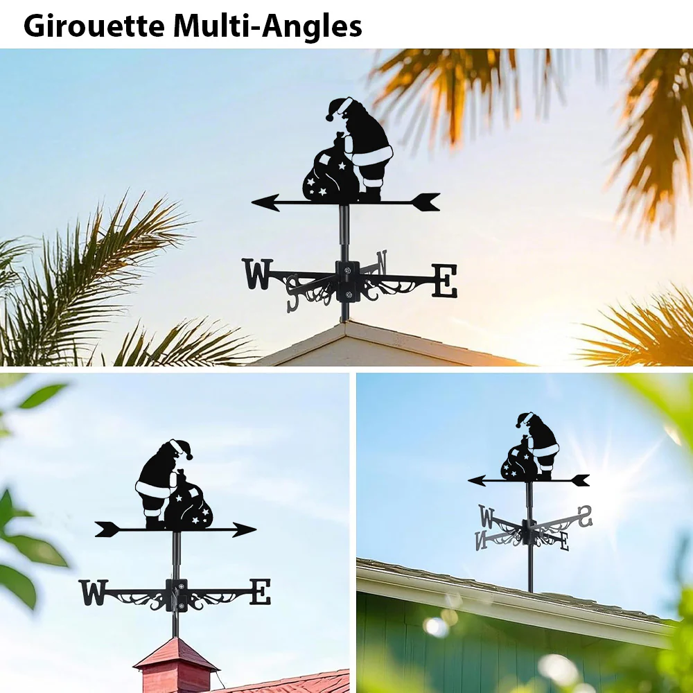 Girouette en Acier Inoxydable Grand-père Noël - Image 3