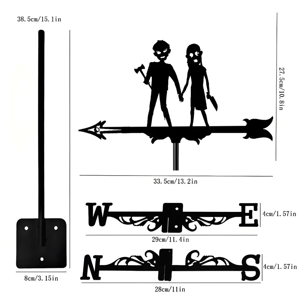 Girouette en Acier Inoxydable Halloween Couple Effrayant - Image 10