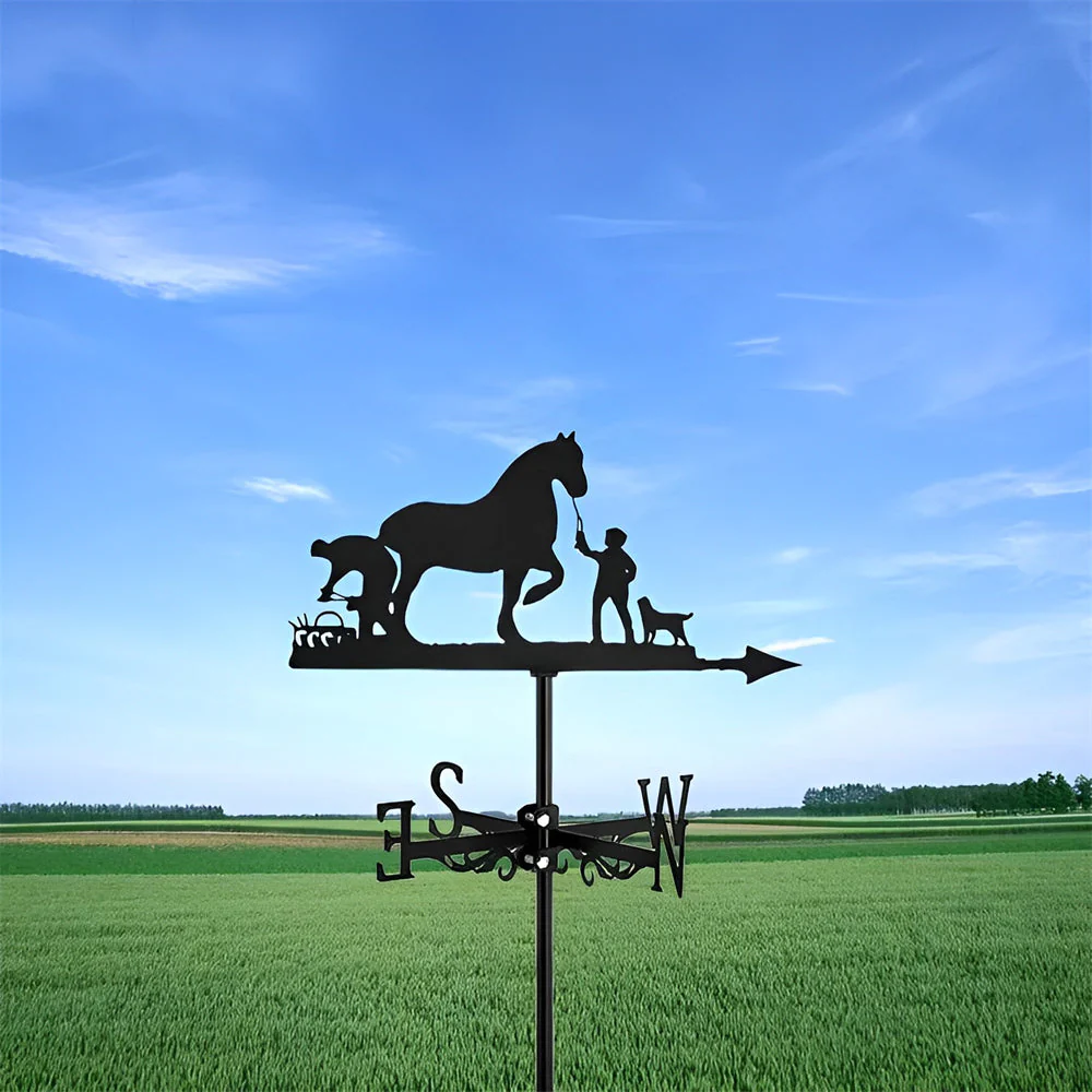 Girouette en Acier Inoxydable Homme et Cheval - Image 4