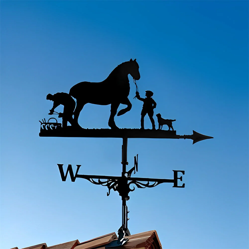 Girouette en Acier Inoxydable Homme et Cheval - Image 6