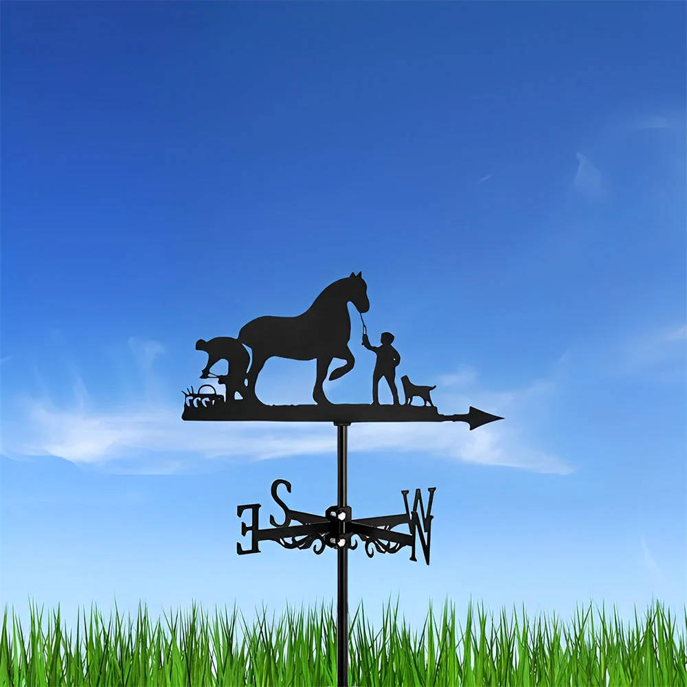 Girouette en Acier Inoxydable Homme et Cheval - Image 7